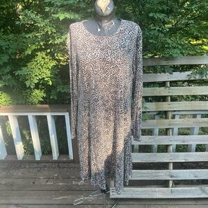 Old Navy Silver and Black Sequin Long Sleeve Sheath Dress